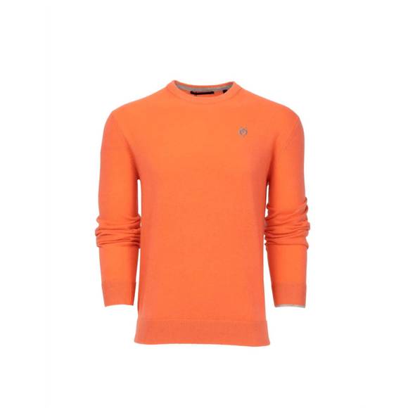 NEW GREYSON CLOTHIERS tomahawk cashmere crewneck sweater in coral - Picture 1 of 1